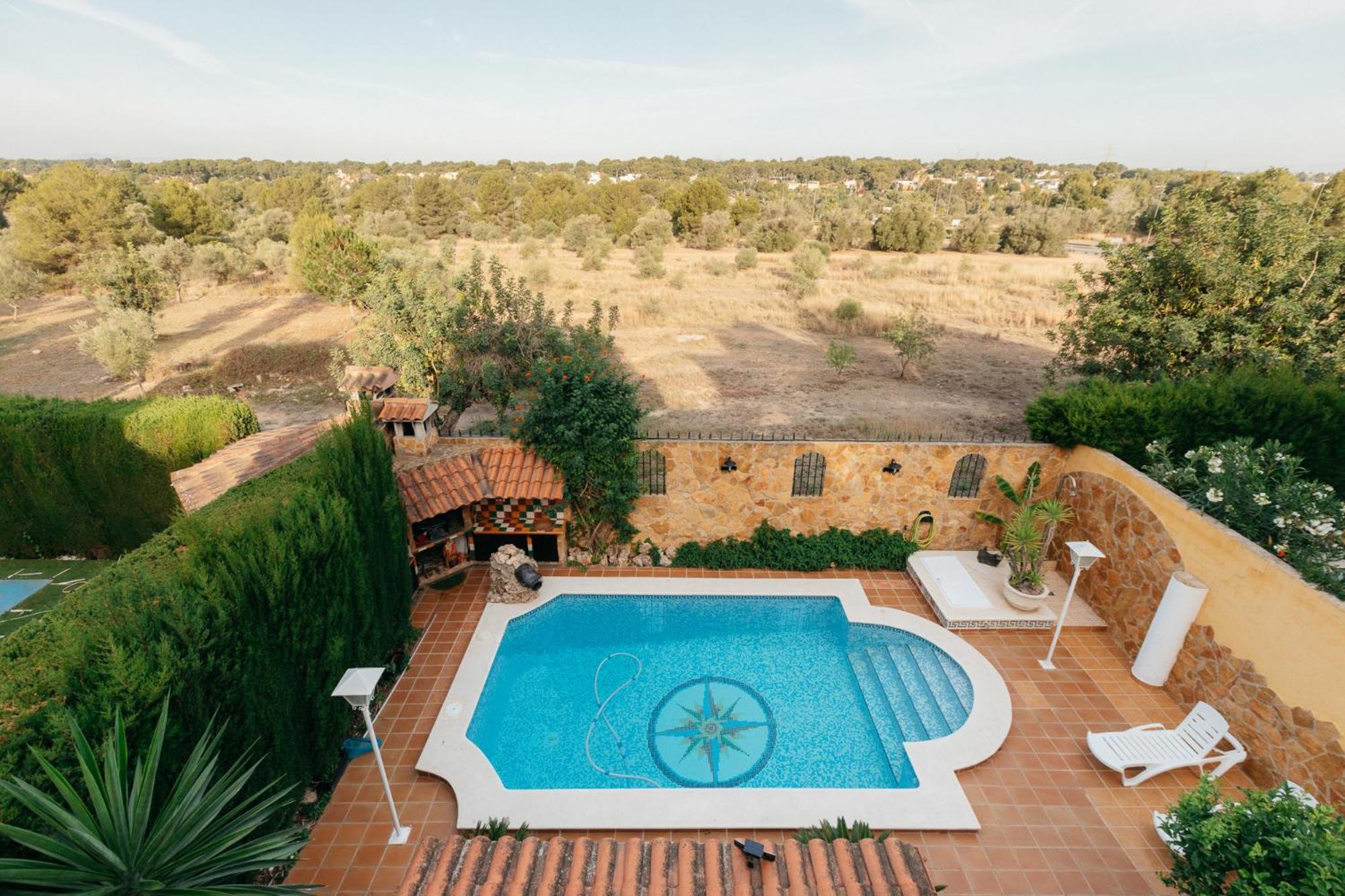 Chalet, Villa Rodeada De Naturaleza Piscina A Doce Klm De Valencia Y 7 Del Aeropuerto Exterior foto
