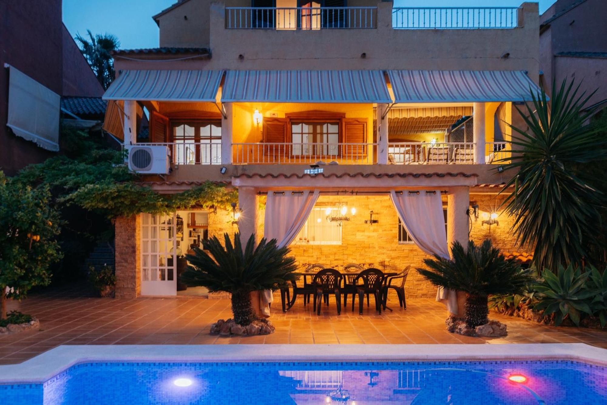 Chalet, Villa Rodeada De Naturaleza Piscina A Doce Klm De Valencia Y 7 Del Aeropuerto Exterior foto